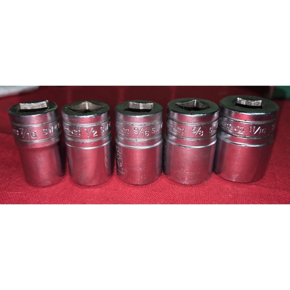 Snap-on 5 pc 3/8" Drive 7/16,1/2,9/16,5/8,11/16" SAE 8pt